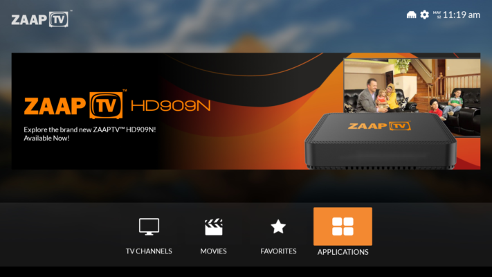 ZaapTV.com.au - ZAAPTV HD909 IPTV Receiver Set Top Box - Main Menu